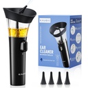 Ear Cleaner, Manual Wax Removal Kit, One-Hand Flushing, Black | Gentle Ear Irrigation Tool, Hand-Controlled Flow, Soft Silicone Tips, Comfortable Ergonomic Grip, FSA-HSA, Home Travel Use