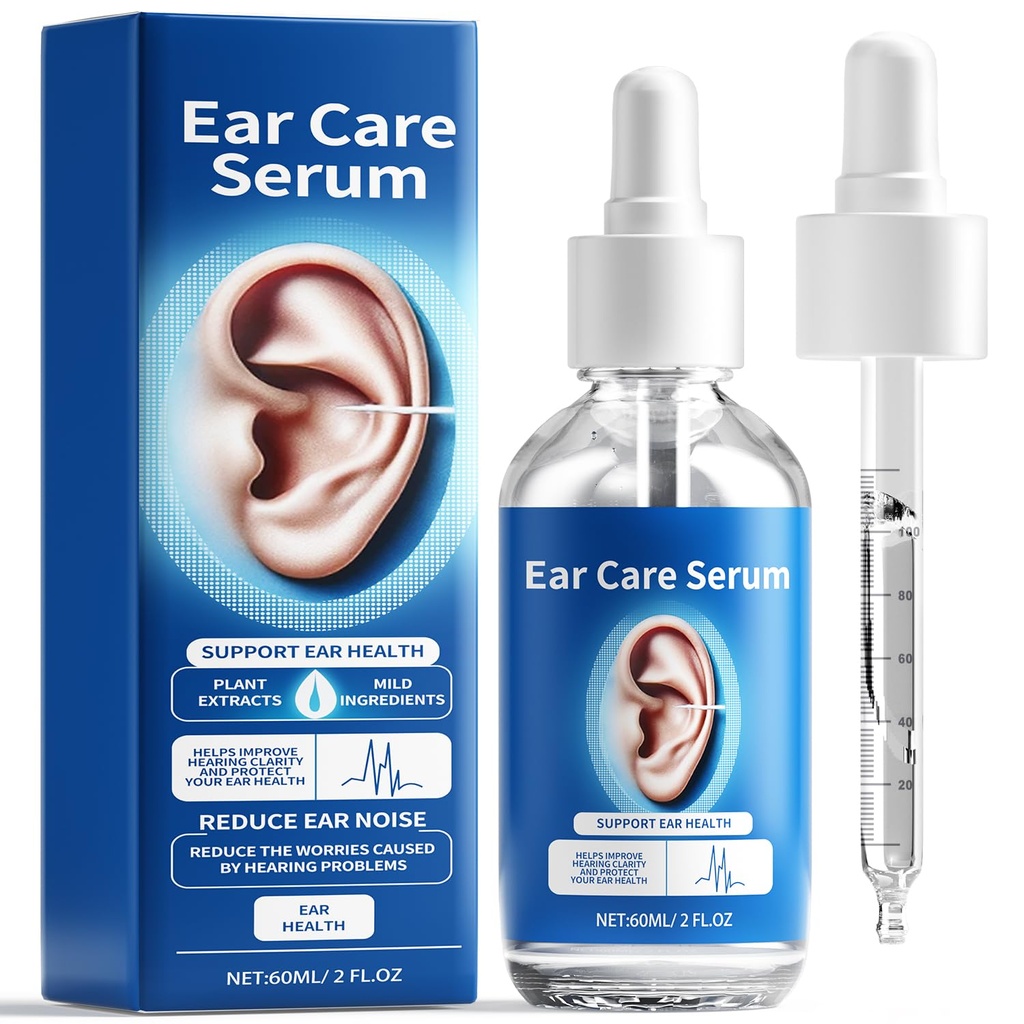 Tinnitus Relief for Ringing Ears, Tinnitus Relief Ear Drops, Natural Tinnitus Treatment for Ear Ringing Relief, Effectively Reduce Ear Noise & Promote Healthy Hearing Blue 60ML