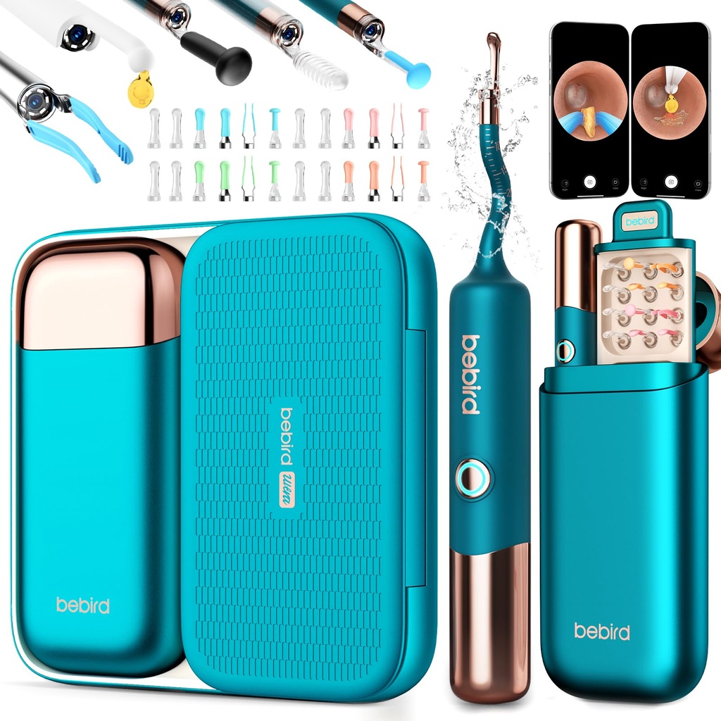 Bebird Earsight Ultra Ear Wax Removal Tool Camera, FSA HSA Eligible Items, 2K HD Ear Cleaner with Flexible Ear Camera Otoscope, Painless Ear Pick Tweezers, Visual Earwax Cleaning Dropper for Family