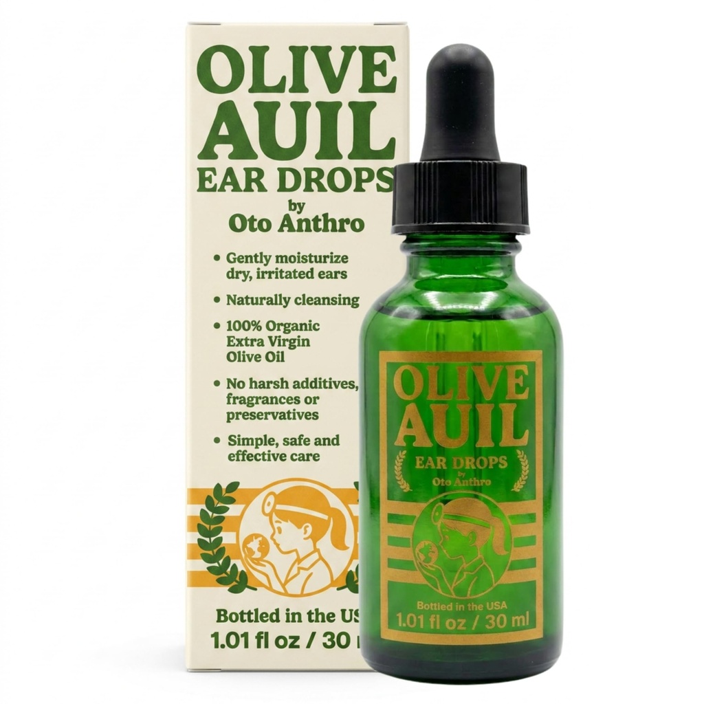 Olive Auil Ear Drops - 100% Organic Extra Virgin Olive Oil | Sweet Oil for Ears, Ear Wax Softening & Removal Drops, Itchy & Clogged Ear Relief, Hearing Aid Safe, Doctor Curated, USA