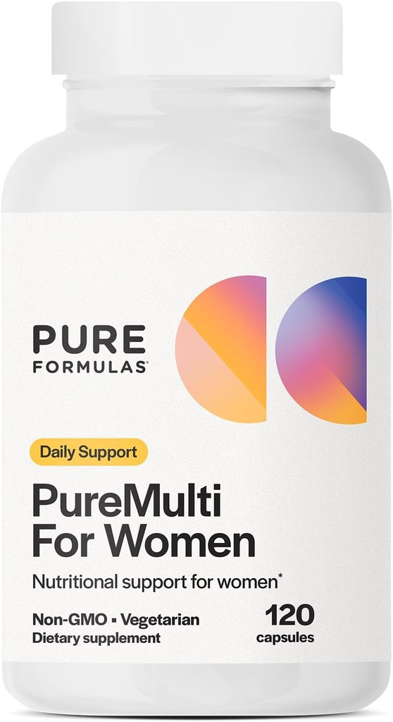 PureFormulas PureMulti for Women - Comprehensive Multivitamin for Women with Essential Nutrients and Herbal Support Womens Daily Multivitamins for Nutritional Support Non-GMO - 120 Capsules