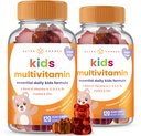 NutraChamps 120 Gummy Βιταμίνες για τα παιδιά (πακέτο των 2), Sugar Free Kids Βιταμίνες Gummy Πολυβιταμίνη, Vegan & Non-GMO, Φράουλα, Passionfruit, Ροδάκινο & Κεράσι
