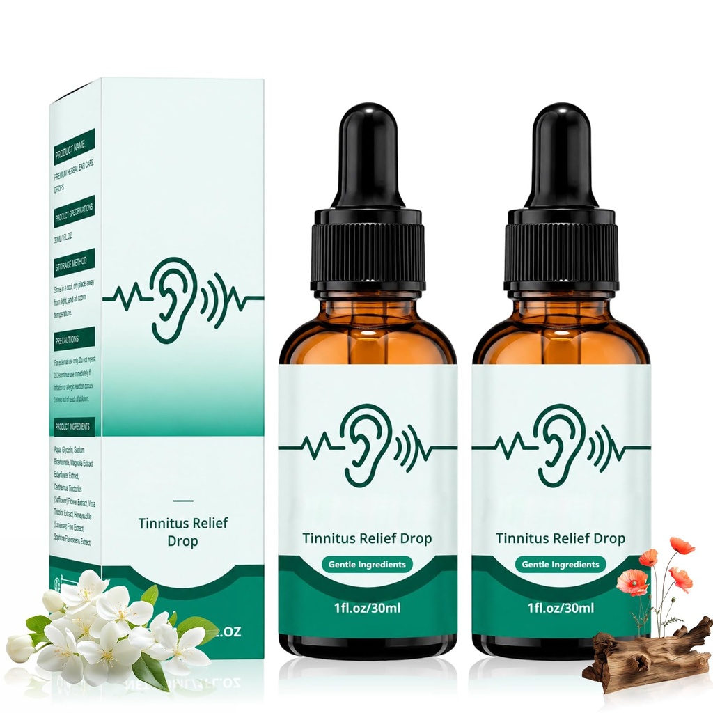 2Pcs Nature Ear Care Drops, Ear Cleaning & Soothing Liquid, Ears Drop Gentle Formula