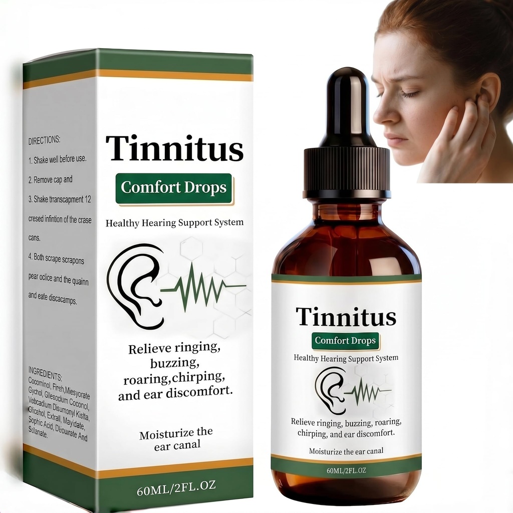 Tinnitus Relief for Ringing Ears, 60ml | Natural Ringing Relief Drops, Reduce Buzzing and Clicking Noise & Relieve Ringing Ears, Soothe Ear Noise and Support