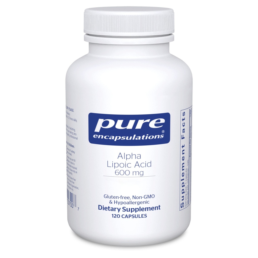 Καθαρές ενθυλακώσεις Alpha Lipoic Acid 600 mg - Συμπλήρωμα ALA για την υποστήριξη του ήπατος, αντιοξειδωτικά, νευρική υγεία, καρδιοαγγειακή υγεία & υδατάνθρακες Υποστήριξη - Premium Alpha Lipoic Acid - 120 κάψουλες