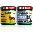 Better Dog Supplements Calm & Skin Wellness Bundle by Cesar Millan – Dog Calming Support + Skin & Coat Support for Itch & Irritation – Natural Herbal Powder, 4oz Each