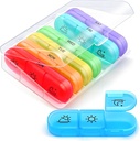 AIMI Weekly Pill Organizer 3 φορές την ημέρα, μεγάλες 7 ημέρες Pill Box 3 φορές την ημέρα με ξεχωριστό εμπορευματοκιβώτιο, φορητό χάπι περίπτωση για φαρμακευτική αγωγή, βιταμίνες, ιχθυέλαιο και συμπληρώματα