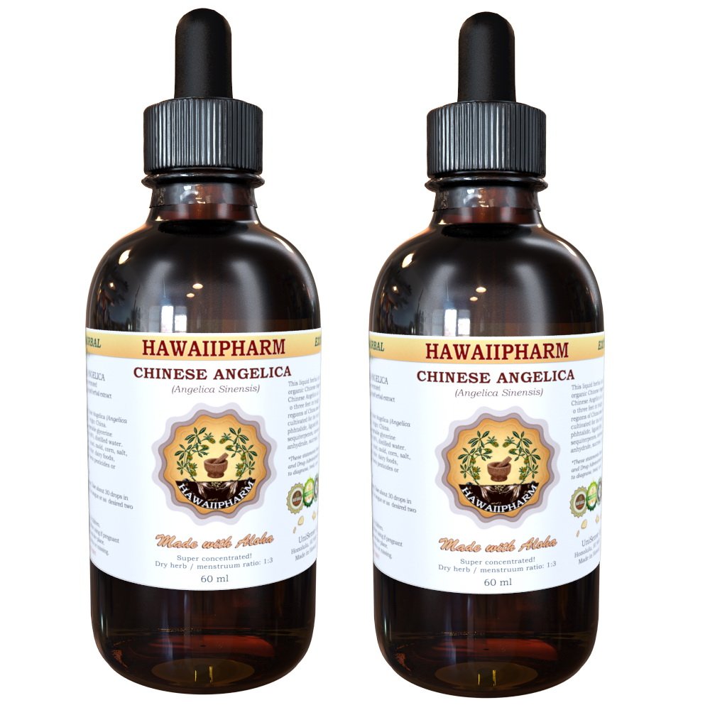 Hawaii Pharm Dong Quai Liquid Extract, Chinese Angelica (Angelica sinensis) Dried Root Tincture Supplement 2x2 oz