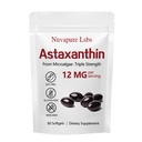 Nuvapure Astaxanthin, 12mg with MCT Oil, 60 Softgels | Skin & Joint Support, MCT Oil Boosted Absorption, Antioxidant, Gluten Free