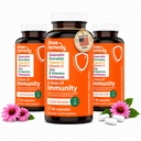 Dose of Immunity Immune Support Supplement & Booster for Adults Zinc 180ct | 7-in-1 immune system support: Quercetin, Bromelain, Vitamin C, D3, Zinc, Echinacea & B Vitamins. Vegan, non-GMO, made in USA