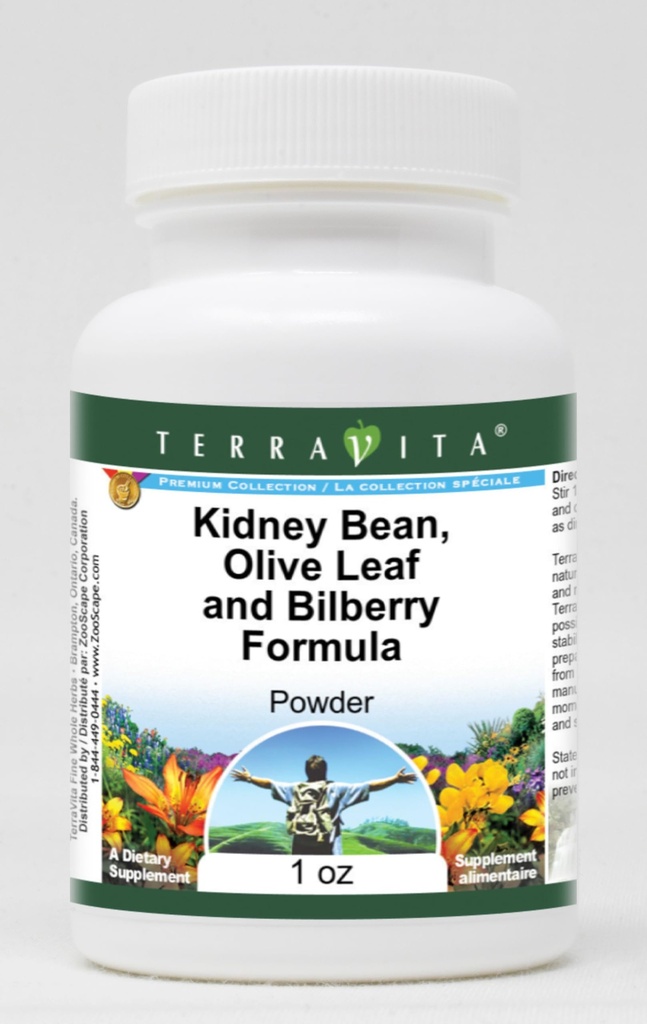 Kidney Bean, Olive Leaf and Bilberry Formula Powder (1 oz, ZIN: 512075)