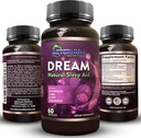 Dream Natural Sleep Supplement for Adults – Relaxing Sleep, Wake Respeed - Μη Συνήθεις κάψουλες Sleep Aid Free from Sugar, Carbs - Μελατονίνη, Μαγνήσιο, 5HTP, L-Θεανίνη, GABA- Non-GMO 60 υπνωτικά χάπια
