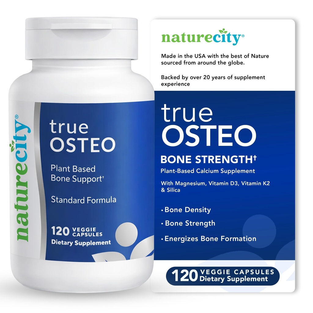 NatureCity True-Osteo Plant Based Supplement for Bone Strength 