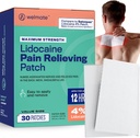 WELMATE - 4% Λιδοκαΐνη Numbing Patch - Μέγιστη δύναμη - Προσωρινή ανακούφιση του πόνου, πλάτη, λαιμός, ώμοι, γόνατα, αγκώνες, Ελαφρές ερεθίσεις του δέρματος - Επίκαιρη Αναλγητική Αρωγή - 30 κ.μ.