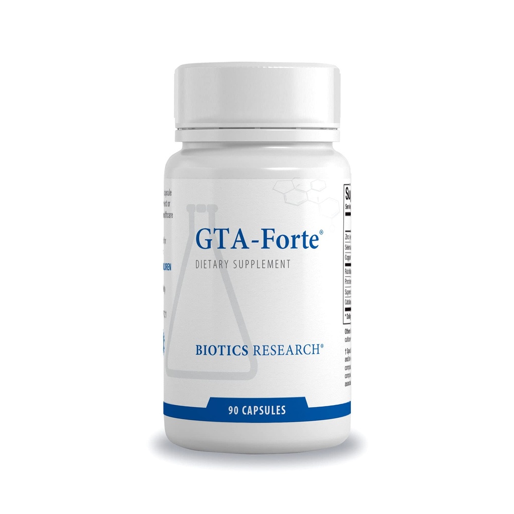 BIOTICS RESEARCH GTA-Forte® – Endocrine Glands Support, Promotes Optimal Hormonal Balance, Contains Porcine Glandular, Phytochemically Bound Trace Elements™ Zinc, Selenium, Copper, Rubidium 90 Caps