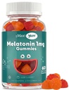Maxi Health 1mg Μελατονίνη Gummies – Παιδιά Μελατονίνη Μασώμενα με Φυσικό Κεράσι & Πορτοκαλί Γεύση – Ενήλικας και Baby Sleep συμπλήρωμα βοήθειας για την υποστήριξη Ξεκούραστες νύχτες (60 Count)
