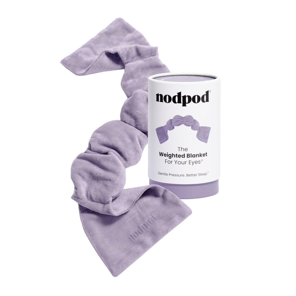 nodpod Patented Gentle Pressure Sleep Mask, Weighted Eye Mask | Patented Light Blocking Design for Sleeping, Travel & Relaxation, Bead Filled, Machine Washable, BPA-Free, Wisteria