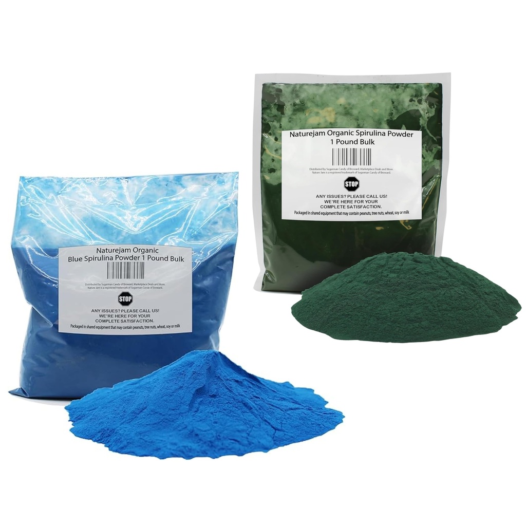 Naturejam Organic Blue Spirulina Powder 1 Pound Organic Spirulina Powder 1 Pound