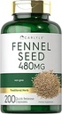 Carlyle Fennel Seed 480mg | 200 Capsules | Herbal Supplement | Non-GMO