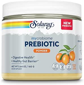 SOLARAY Mycrobiome Prebiotic Powder, Prebiotics για γυναίκες και άνδρες, Digestive Nutritional Συμπληρώματα για Colon και Gut Health, Easy-to-Mix, Μη-Bloating Formula, Citrus Flavor, 20 Μερίδες, 5,64 OZ