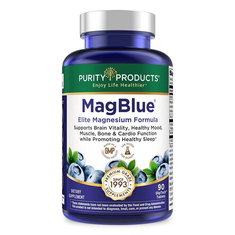 Προϊόντα καθαρότητας MagBlue - Μαγνήσιο Διγλυκινικό Βυθισμένο & Περισσότερα - 90 δισκία