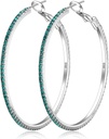 925 Σκουλαρίκια Sterling Silver Μεγάλα Σκουλαρίκια Rhinestone Hoop Big Cubic Zirconia Hoop Σκουλαρίκια Thin Rinestones Round Hoop Σκουλαρίκια για γυναίκες 20/30/40/50/60/70mm Αστραφτερά Κουπιά με Κρύσταλλα για Γυναίκες