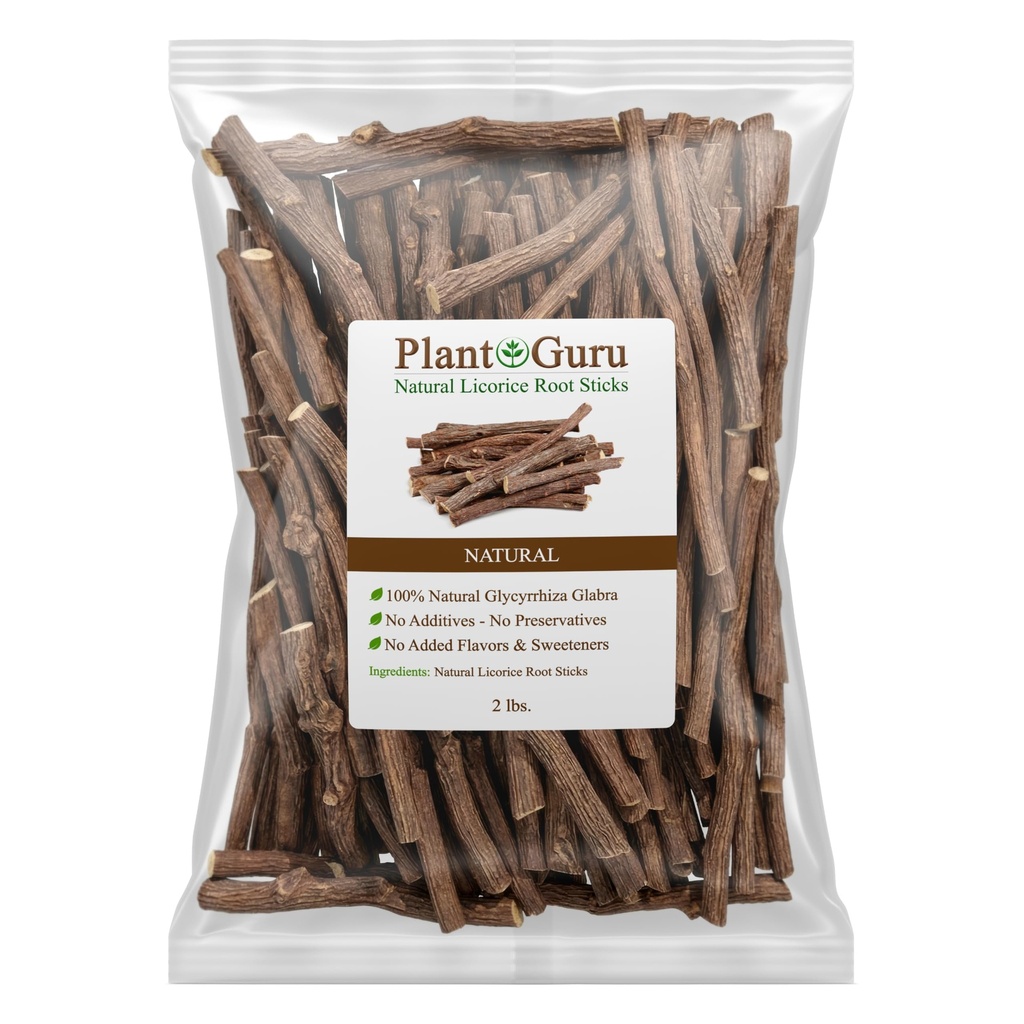 Licorice Root Chew Sticks (Mulethi) 2 lbs. Bulk - Glycyrrhiza Glabra - Yashimadhu Dried Whole Natural Root from Turkey - Premium Herbal Botanical