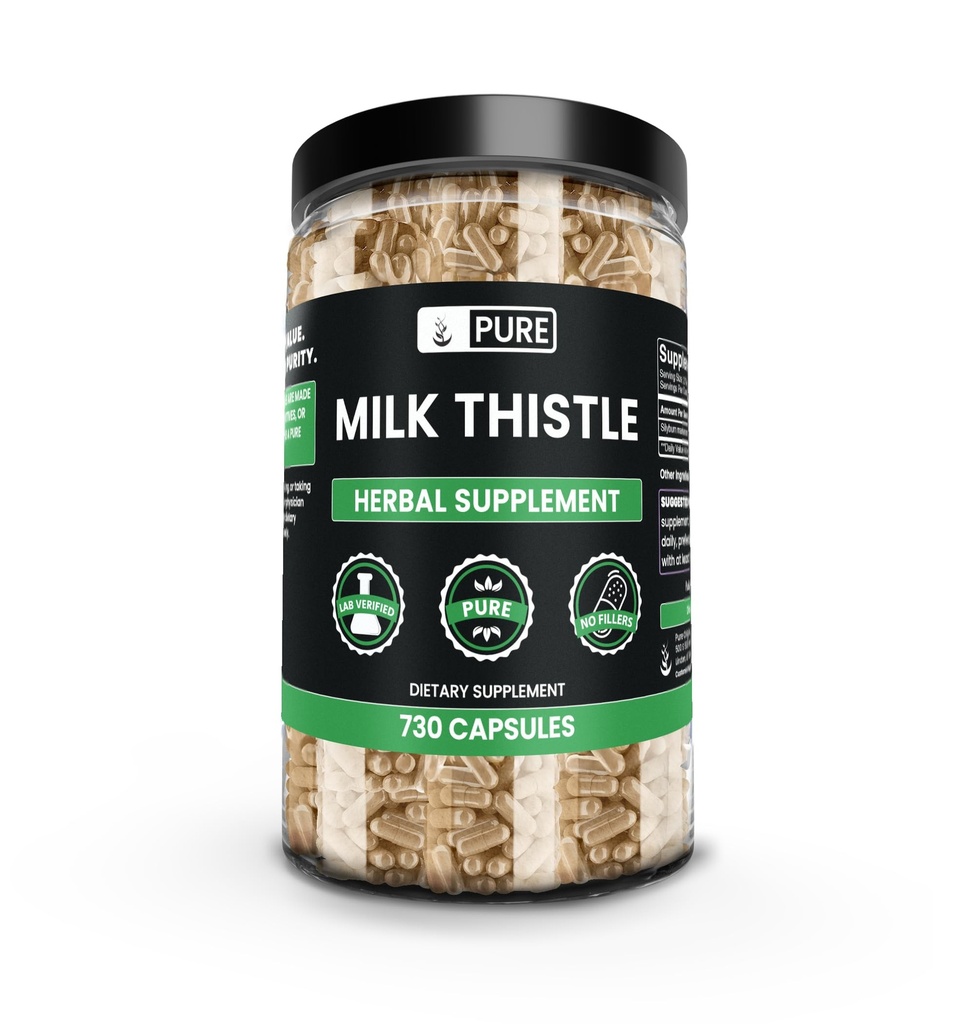 Pure Original Ingredients Milk Thistle (730 Capsules) No Magnesium Or Rice Fillers, Always Pure, Lab Verified