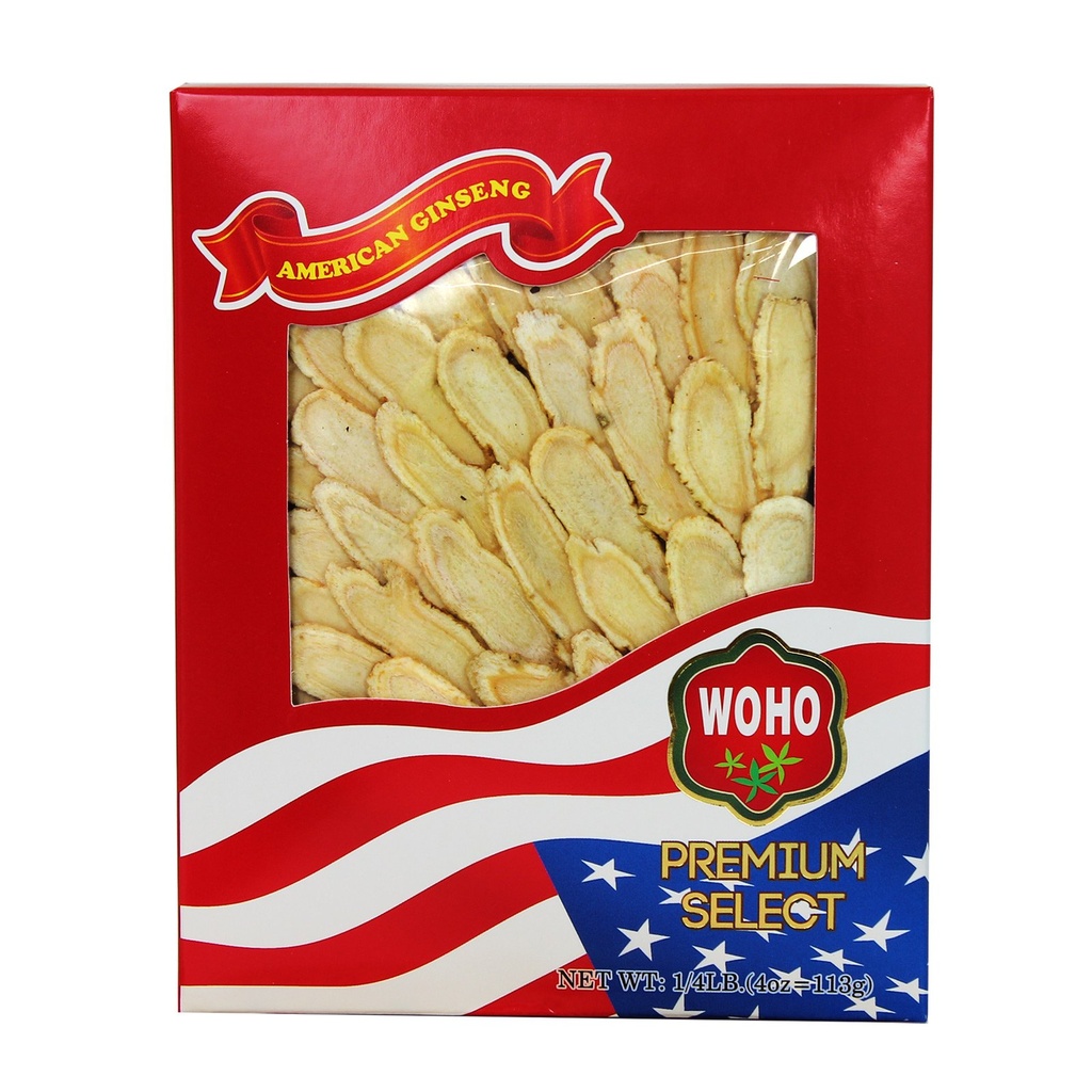 #127.4 American Ginseng Slice Large 4oz Box