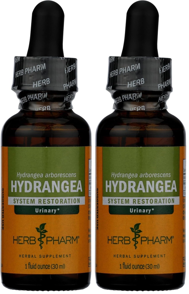 Herb Pharm Hydrangea Liquid Extract for Urinary System Support, 1 Fl Oz (Pack of 2)