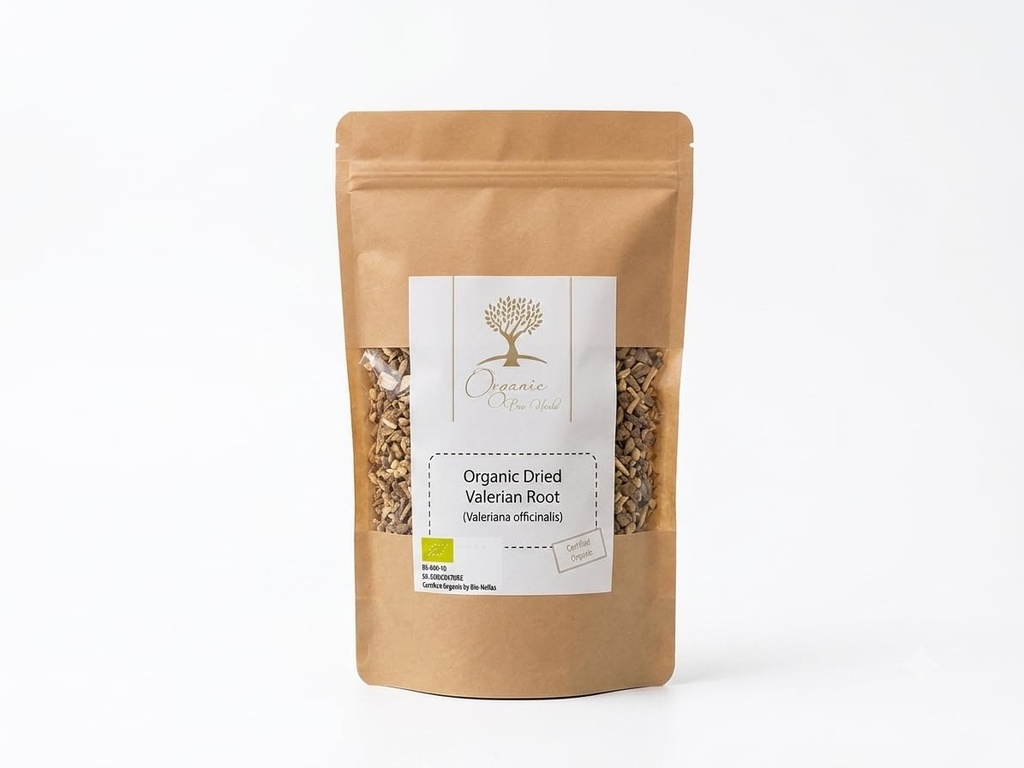 Organic Dried Valerian Root (Valeriana Officinalis) - 1 lb Bulk Pack - Premium Quality Natural- Non-GMO, No Fillers, Vegan, Kosher - Ideal for Teas, Tinctures, and Capsules