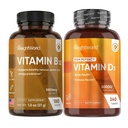 WeightWorld Vitamin B12 5000mcg + Vitamin D3 5000 IU Tablets | Energy, Mood, Nervous System, Bone & Immune Support | Complete Daily Wellness Duo for Active Lifestyles | 1-A-Day Formula