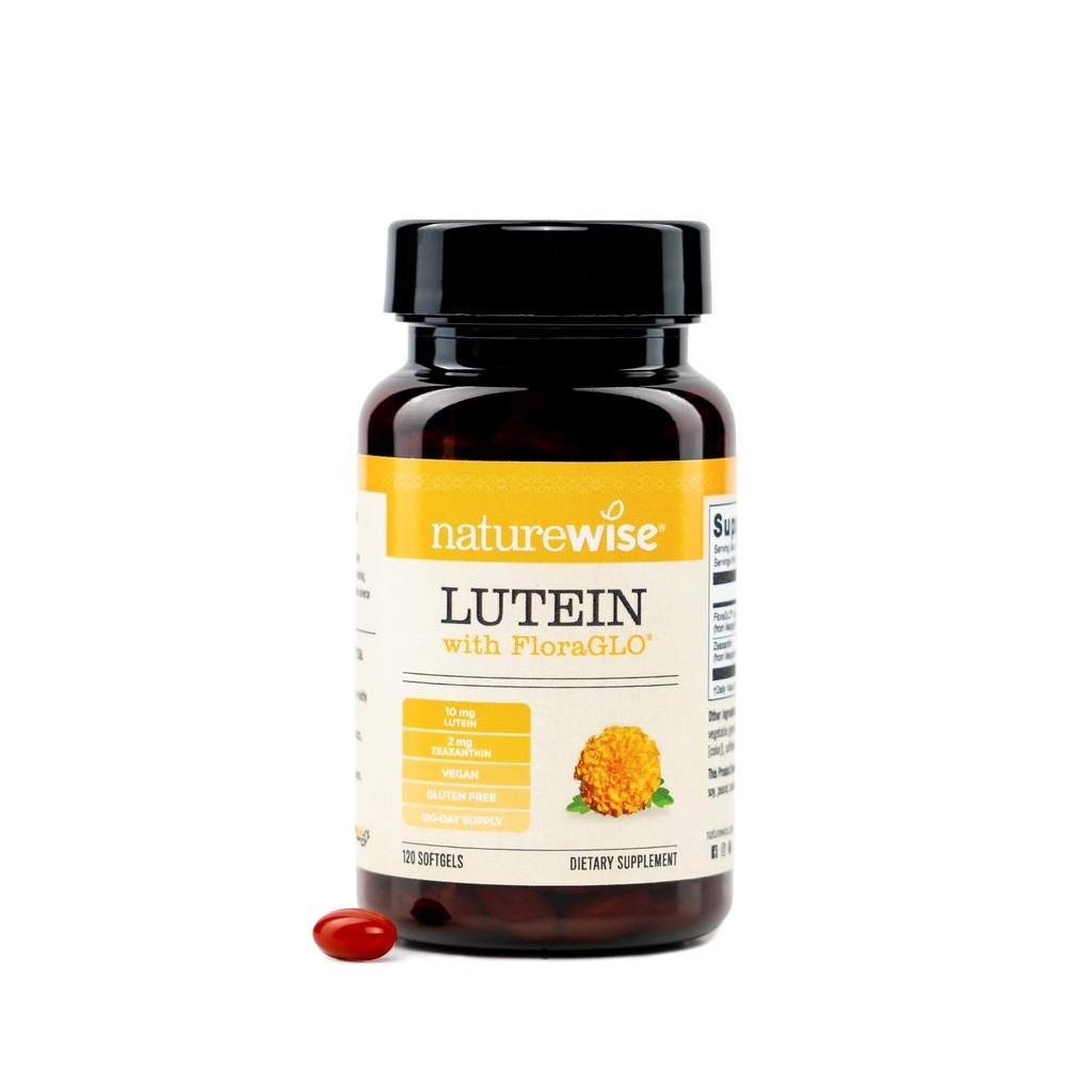 NatureWise Lutein 10mg with Zeaxanthin - Made with FloraGLO - 120 Softgels