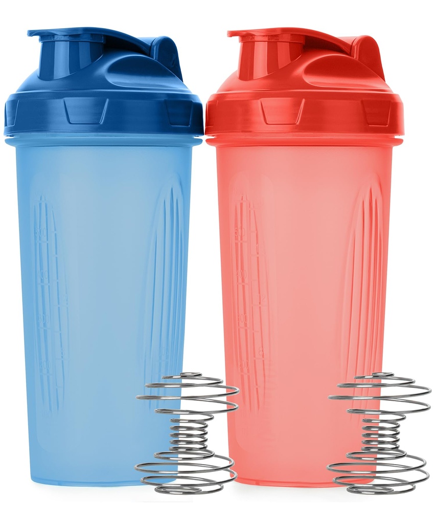 Mr. Pen- Protein Shaker Bottles, 2 Pack, 28 oz | Shaker Bottles with Leak-Proof Flip-Top Lid, Wire Whisk Ball for Smooth Mixing, Ideal for Protein Shakes, Smoothies