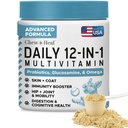 Dog Multivitamin Powder – 12-in-1 Formula with Probiotics, 5.4 oz | Puppy and Senior Dog Vitamins and Supplements, Glucosamine, Omega 3,6,9, Vitamins, Probiotics, and More