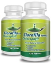 Clorofila en tabletas. Set de 2 frascos con 120 tabletas CADA uno. Desintoxica y purifica la Sangre, ayuda a la Digestion, combate estrenimiento, mejora el sistema Immune.100% Natural.