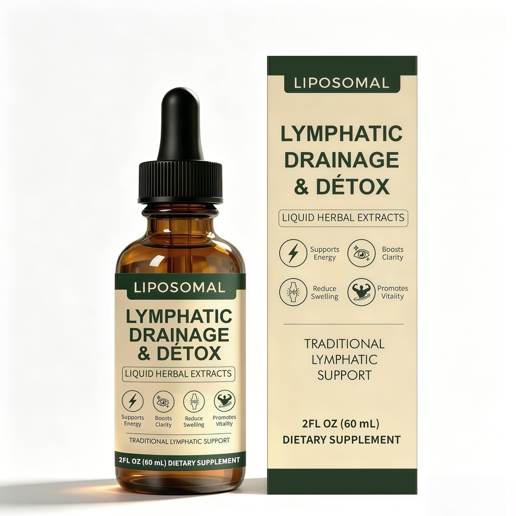 Lymphatic Drainage Drops,Fluid Retention – Alcohol-Free, Vegan | Echinacea Dandelion & with Elderberry，– Supports Lymphatic Drainage, Immune System & Detox 2 fl oz (1pcs)