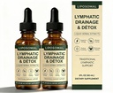 Lymphatic Drainage Drops,Fluid Retention – Alcohol-Free, Vegan | Echinacea Dandelion & with Elderberry，– Supports Lymphatic Drainage, Immune System & Detox 2 fl oz（2PCS）