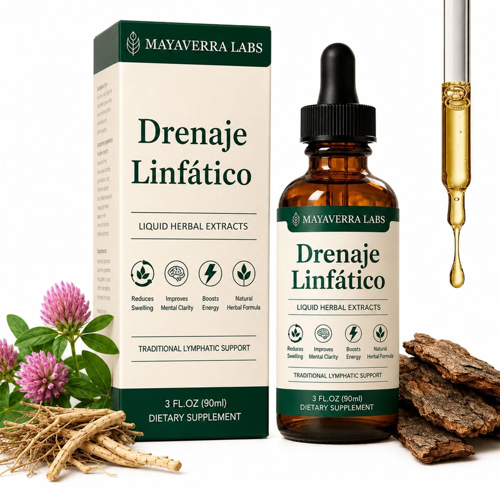 MayaVerra Drenaje LinfáTico Gotas, Lymphatic Drainage Drops, 3 Fl Oz | Maya Verra Drenaje Linfático Gotas, For Bloat & Water Retention Relief, Vegan, Gluten-free, Non-Gmo
