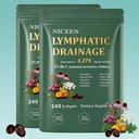 Lymphatic Drainage Supplements, 480 Softgels for Men Women | 21-in-1 Herbal Blend with Echinacea, Dandelion, Burdock Root, Cleavers, Calendula, Red Clover & More, Lymph System Support