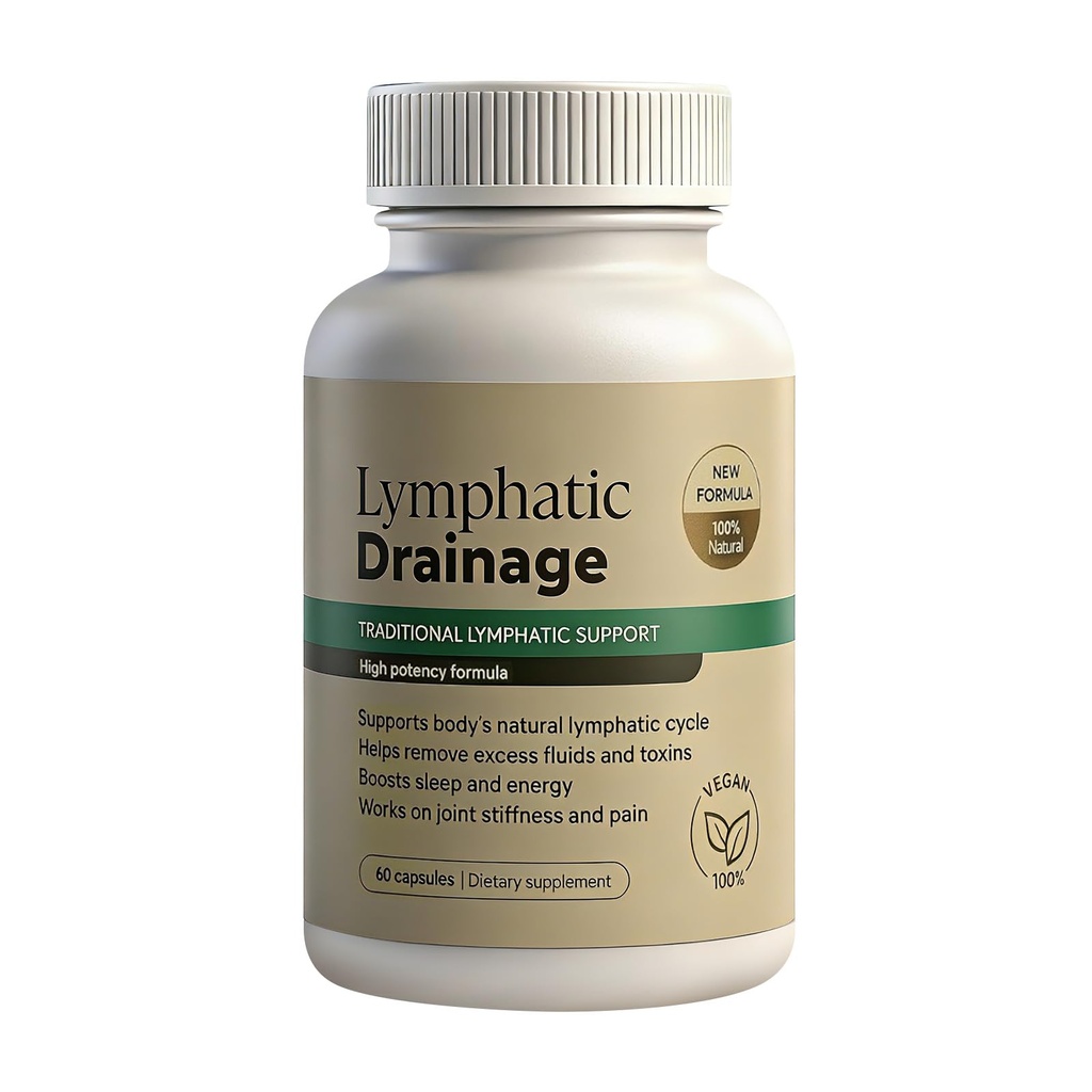 Lymphatic Drainage Capsules, Lymphatic Drainage Supplements | Fast-Absorbing, New Maximum Potency Formula with Dandelion Extract, Immune Boost, Natural Ingredients, Vegan, 60 Capsules