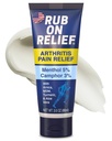 Arthritis Pain Relief Cream + Menthol, Camphor, Arnica, & MSM, 3oz (1 Pack) | 10-in-1 Topical Joint Pain Cream with Turmeric for Knees, Back, Neck, Hands, Foot, & Muscle Aches, Up to 8 Hours, Made in USA