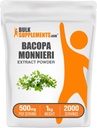 BulkSupplements.com Bacopa Extract Powder - συμπλήρωμα Bacopa Monnieri, συμπλήρωμα βοτάνων - Vegan & Gluten Free, 500mg ανά Σερβίρισμα, 1kg (2,2 lbs) (πακέτο των 1)