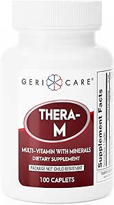 GeriCare Thera M Multivitamin Caplets, Blend of Vitamins and Minerals to Ensure Maximum Nutritional Support Antioxidant Protection Supplement, 100 Count (Pack of 1)