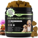 Dog Liver Support Chews - with Milk Thistle (Silybum) | SAMe & NAC - Liver Supplement for Metabolic - Detox - Gut & Immune Health - Chicken Flavor, 90 Soft Chews