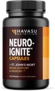 NeuroIGNITE Συμπληρώματα εγκεφάλου για τη μνήμη και την εστίαση - 60 Count - Nootropics συμπλήρωμα υποστήριξης εγκεφάλου με St. John's Wort, Ginkgo Biloba, Bacopa, Phosphatidylserine - Κάψουλες μη ΓΤΟ, 2-Month Supply