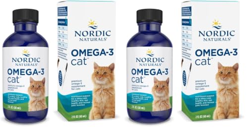 Nordic Naturals Omega-3 Cat, Unflavored - 2 oz - 304 mg Omega-3 Per One mL - Fish Oil for Cats with EPA & DHA - Promotes Heart, Skin, Coat, & Immune Health - Non-GMO (Pack of 2)