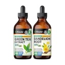 Green Tea Tincture 4 Fl. Oz. & Dandelion Tincture 4 Fl. Oz.