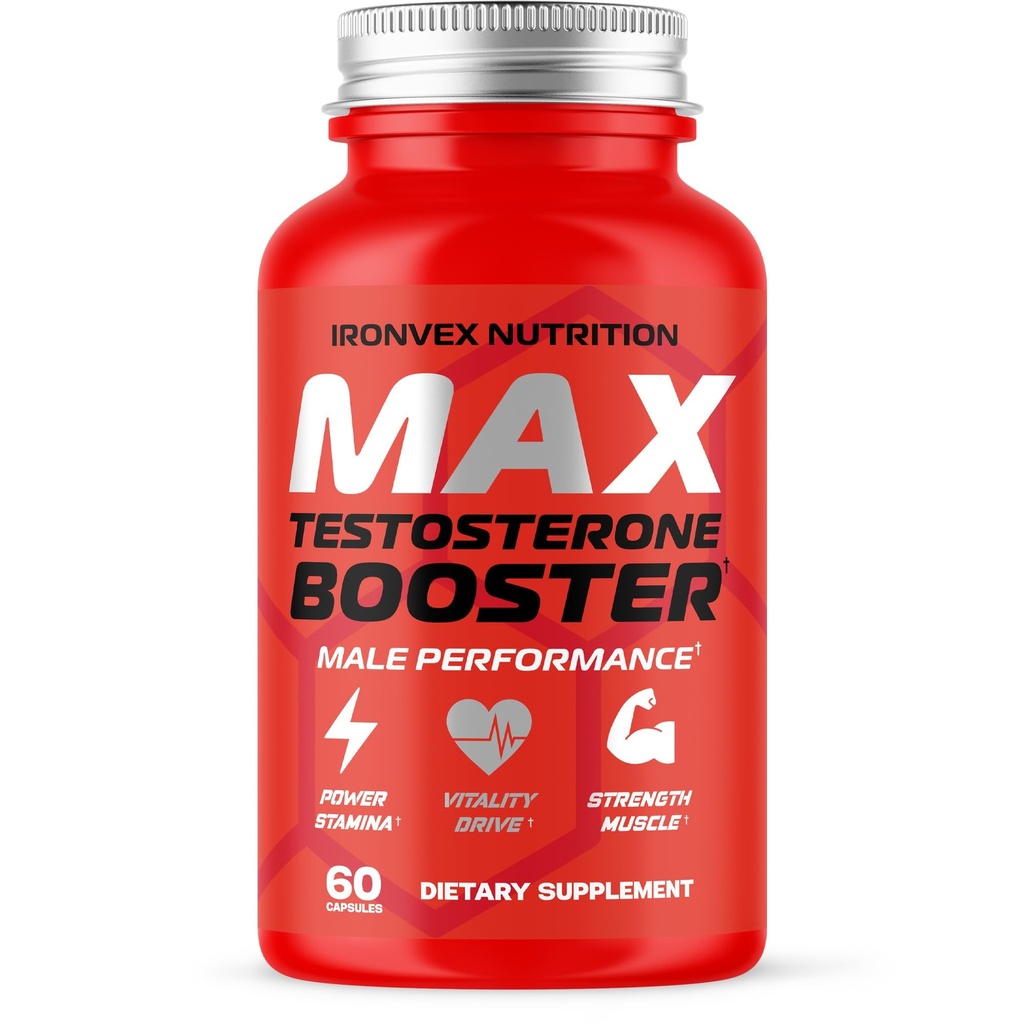 Testosterone Booster for Men - Male Enhancing | Tongkat Ali & Ashwagandha | Muscle Builder Growth Supplement, Strength, Energy, Drive, Libido, Workout Performance - Natural T Test Boost - 30 Servings