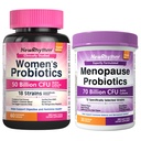 NewRhythm Female Health Bundle: Vaginal Flora Balance + Menopause Comfort, Organic Cranberry, Black Cohosh, 18 Probiotic Strains, 90 Vegan Caps